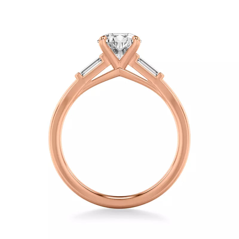 Classic 3-Stone Engagement Round Ring