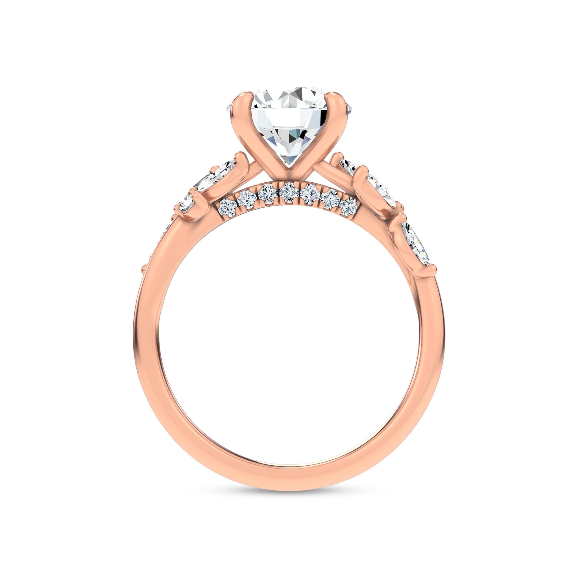 Nature-Inspired Engagement Round Ring