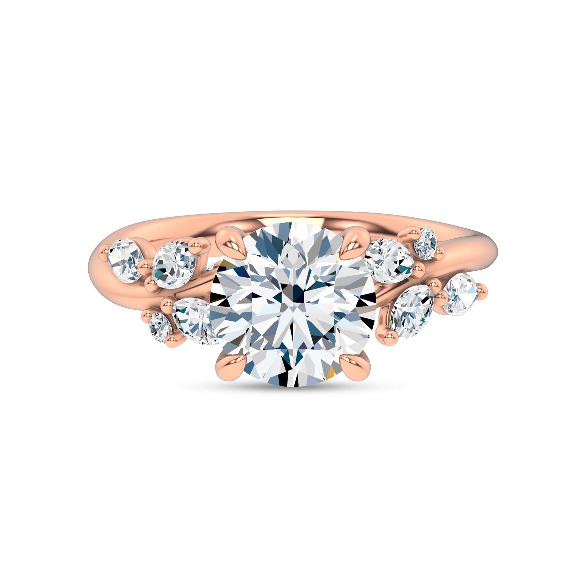 Nature-Inspired Engagement Round Ring