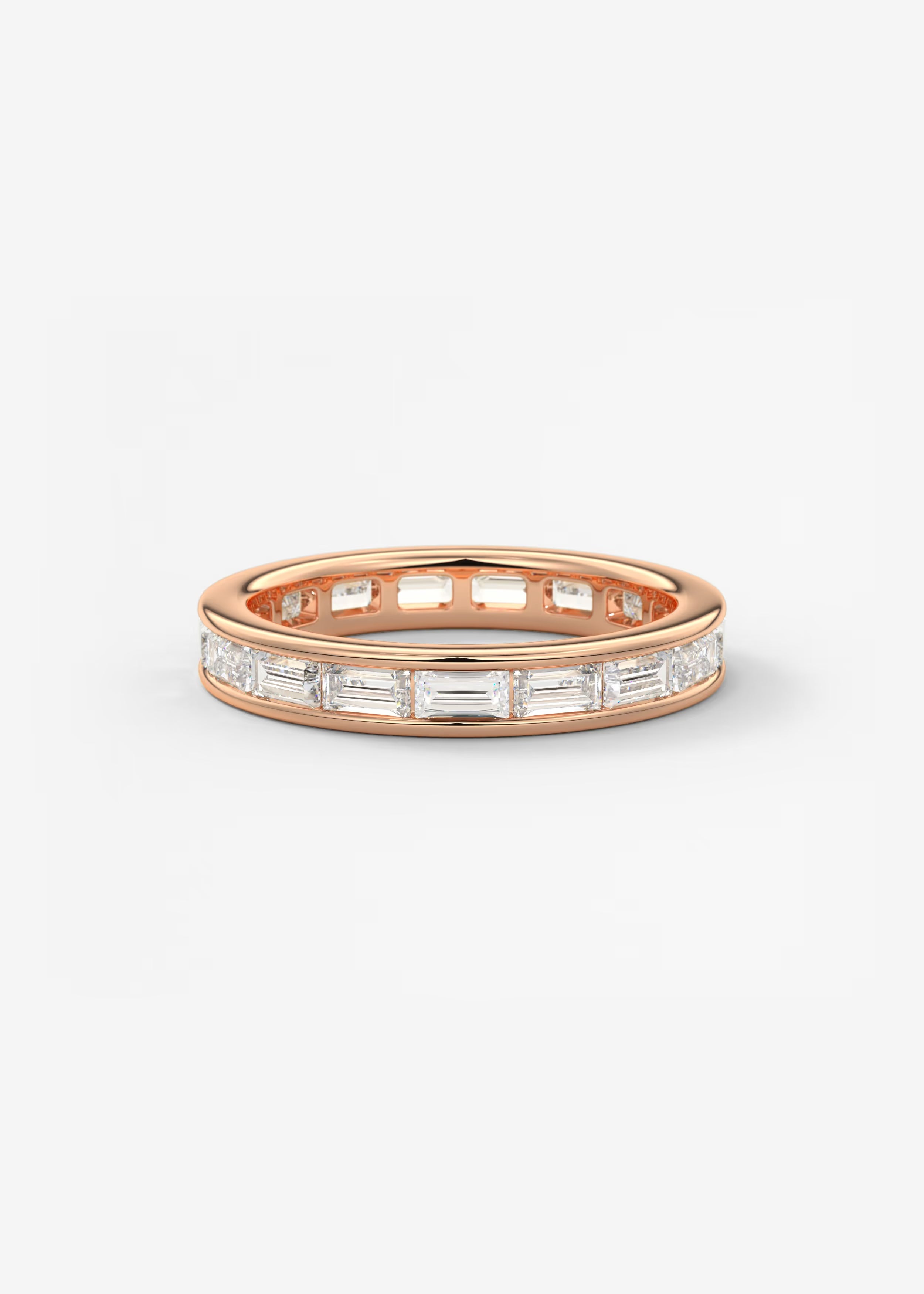 Baguette-Cut Full Eternity Band with Sleek Channel Setting