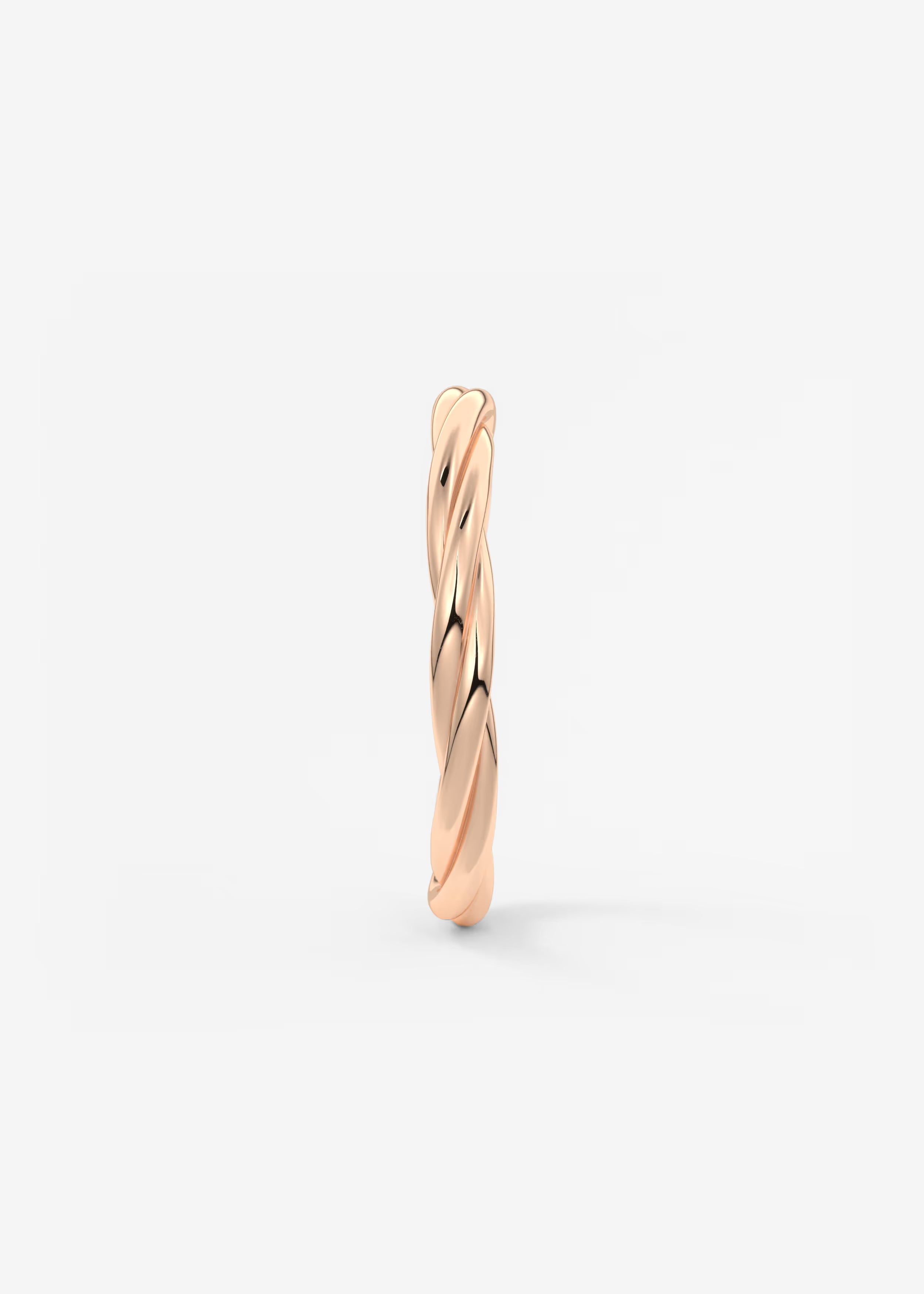Polished Gold Interwoven Band with Twisted Openwork Design