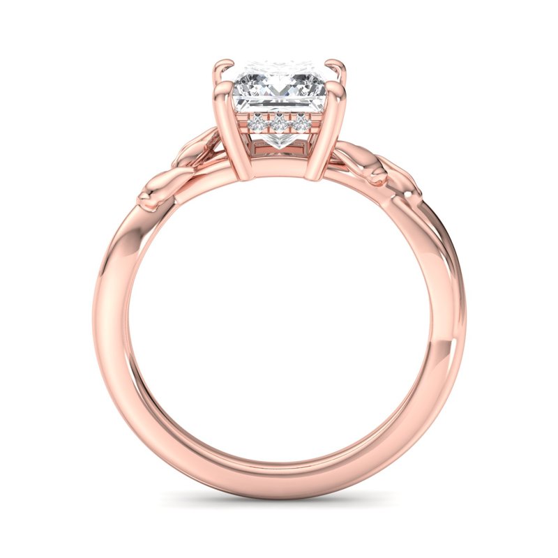 Nature-Inspired Princess Lab Grown Diamond Center Engagement Ring