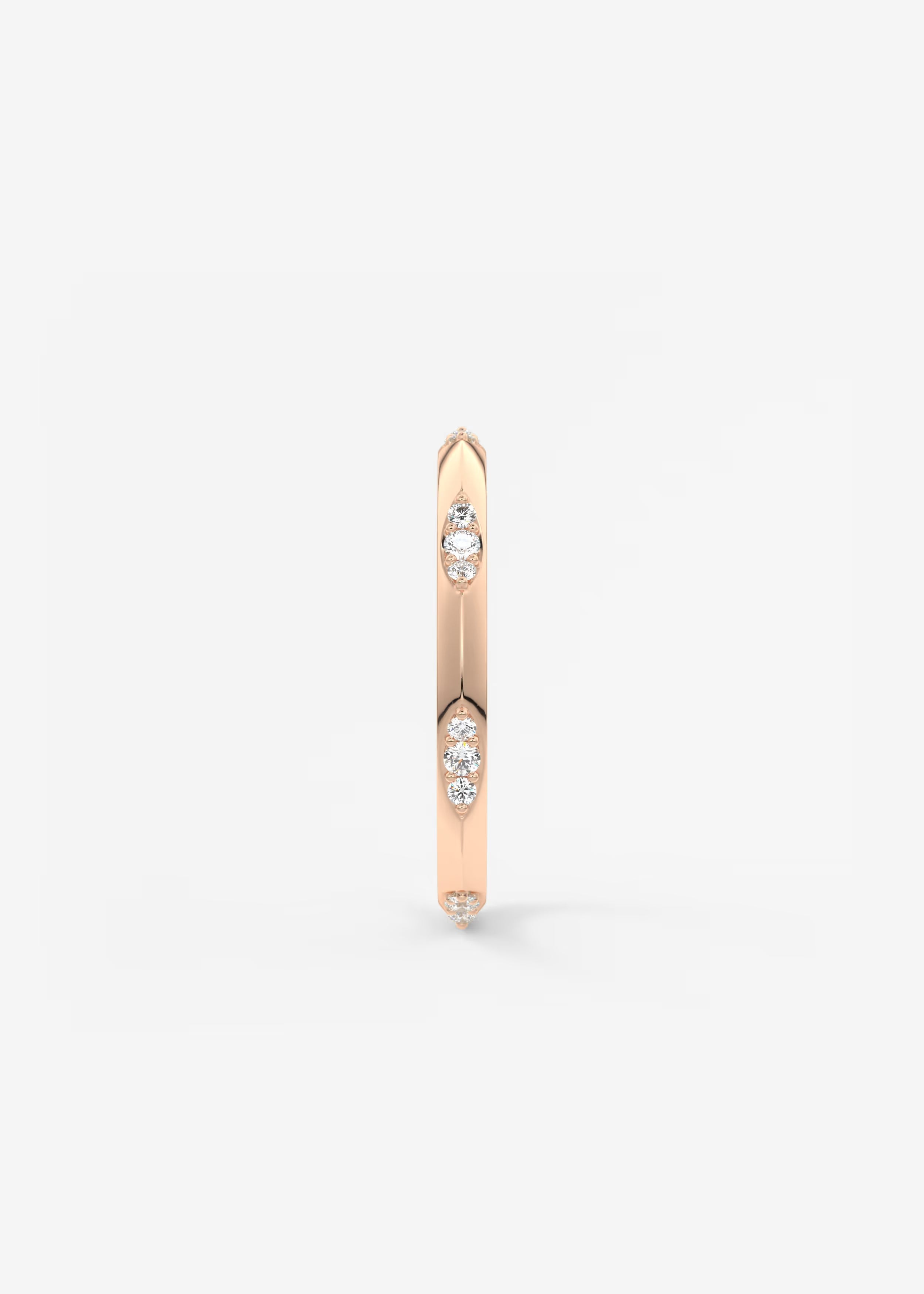 Gold Band with Marquise‑Set Lab Diamonds