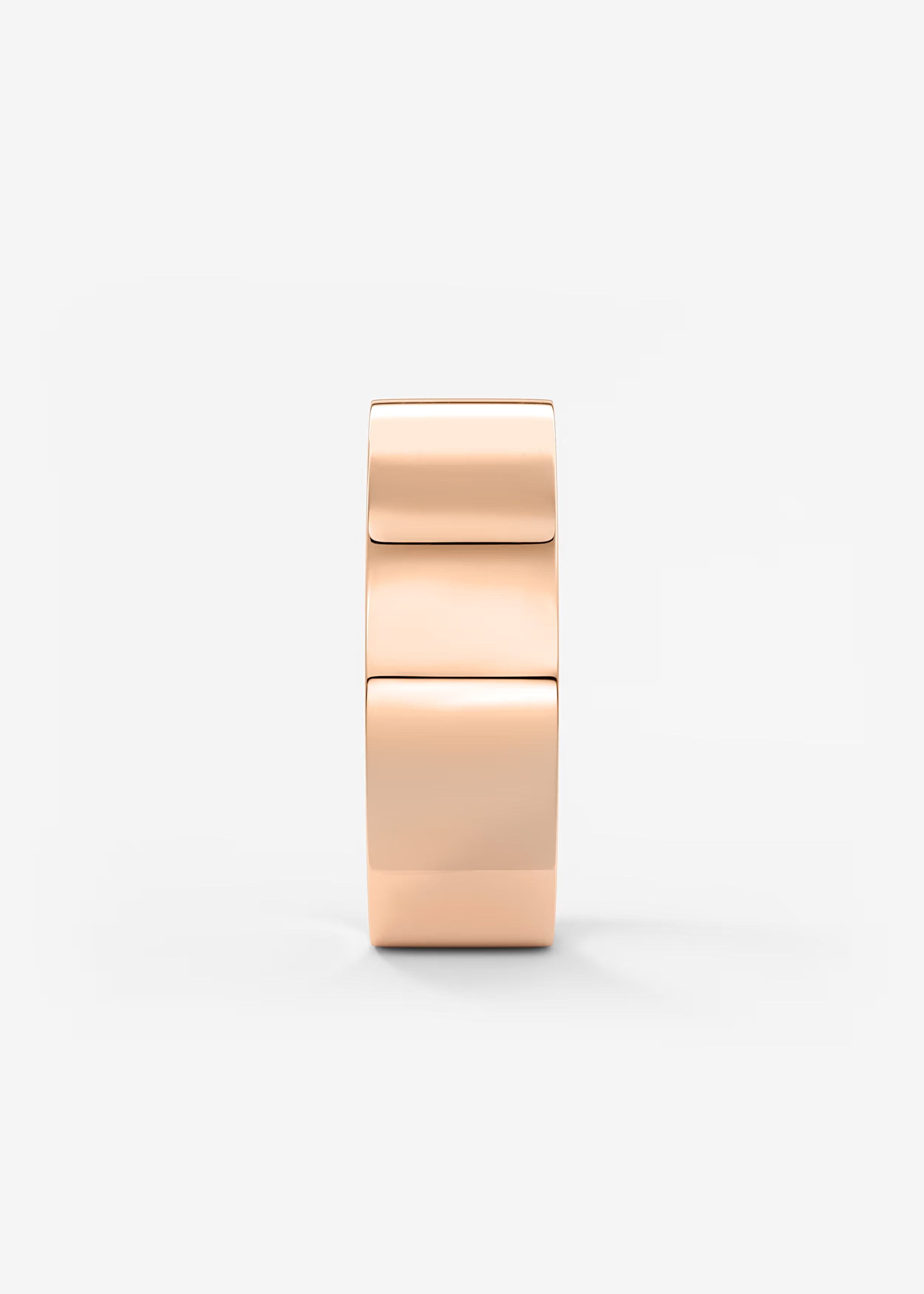 Polished Wide Gold Band in Solid Metal