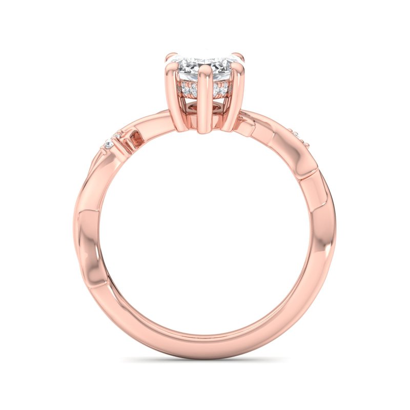 Intertwined Grace Marquise Lab Grown Diamond Center Engagement Ring