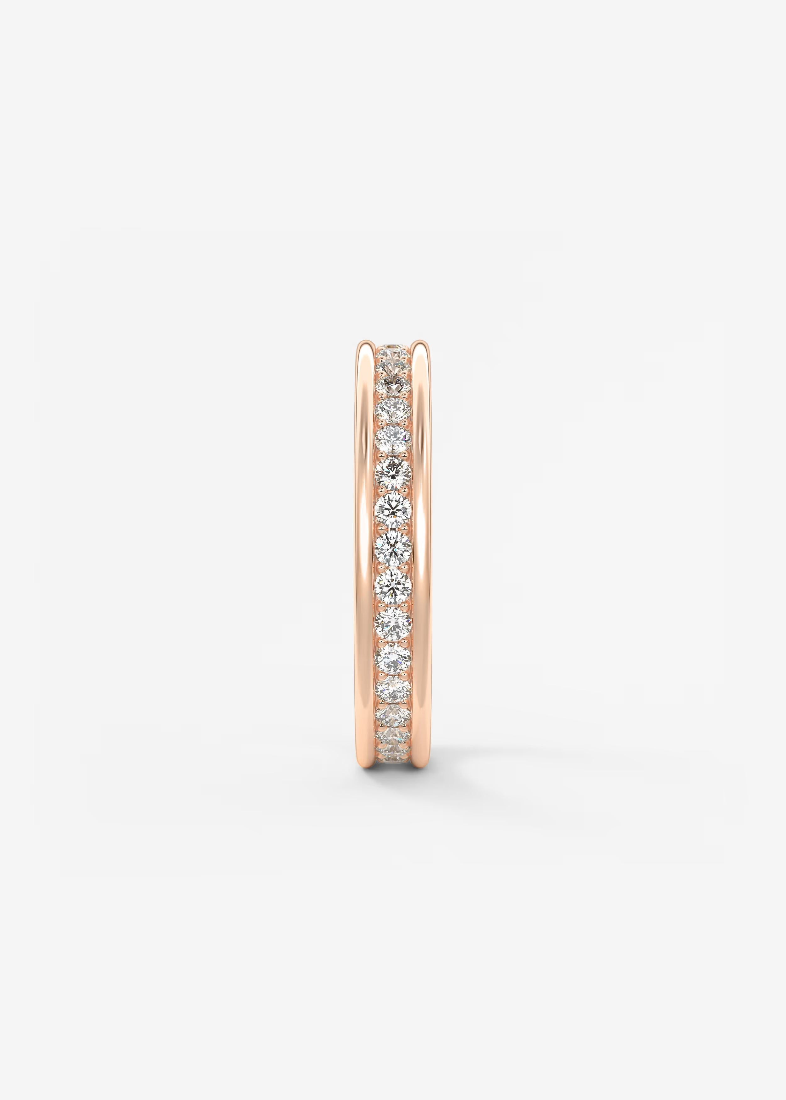 Gold Channel‑Set Eternity Band with Round Lab‑Grown Diamonds