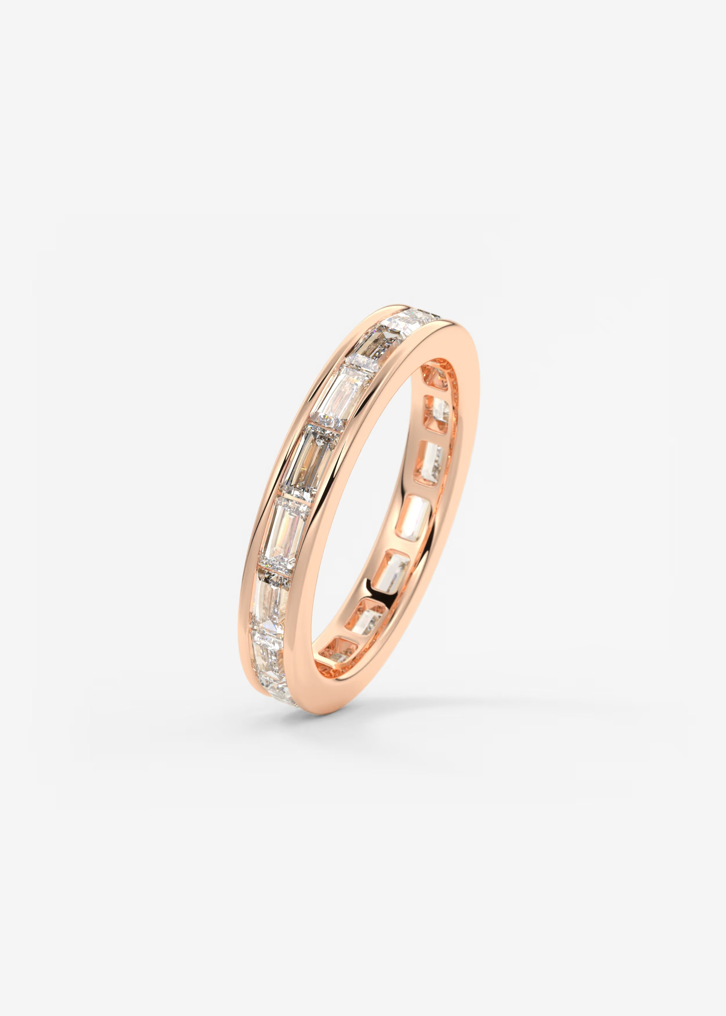 Baguette-Cut Full Eternity Band with Sleek Channel Setting
