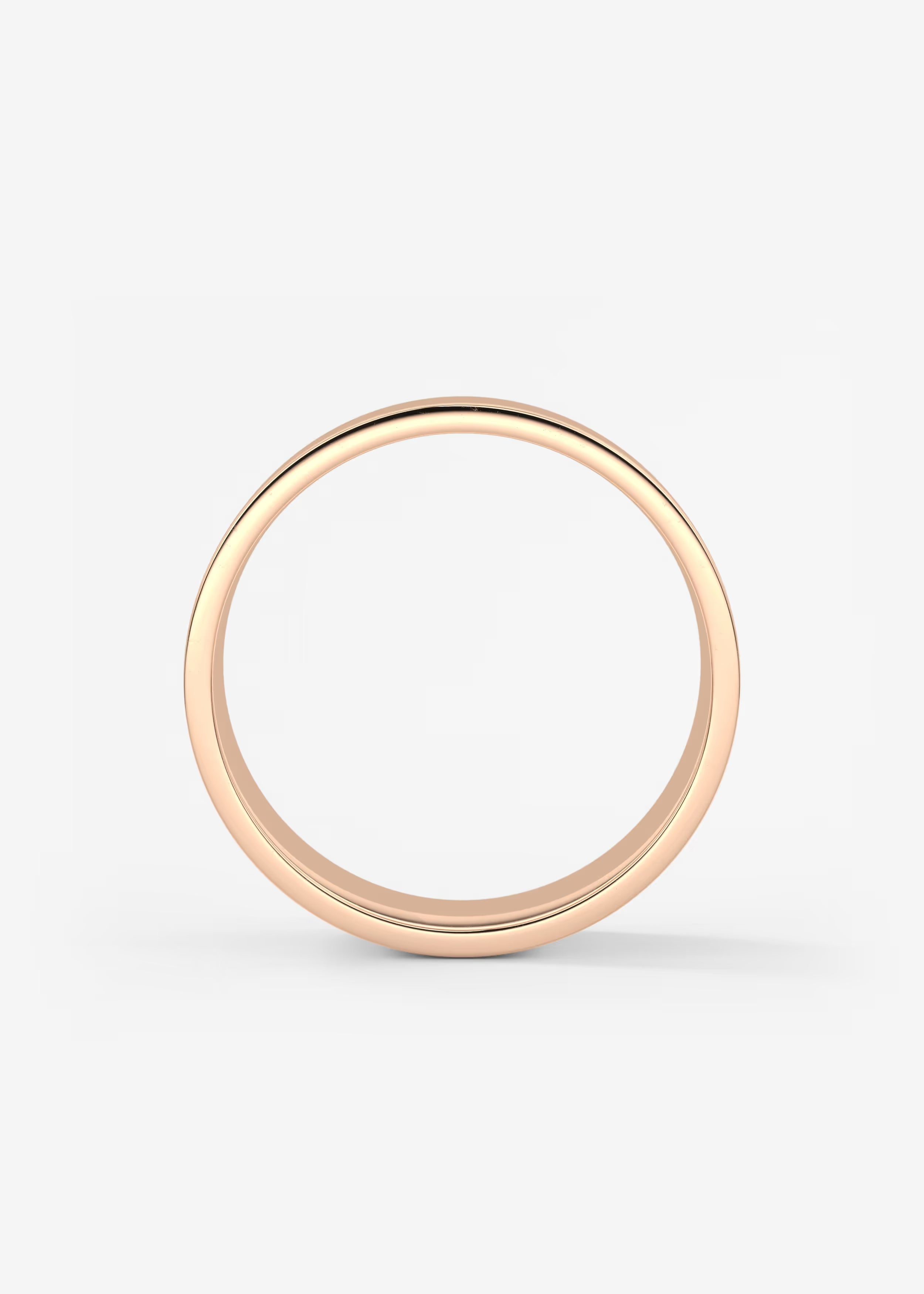 Polished Wide Gold Band in Solid Metal