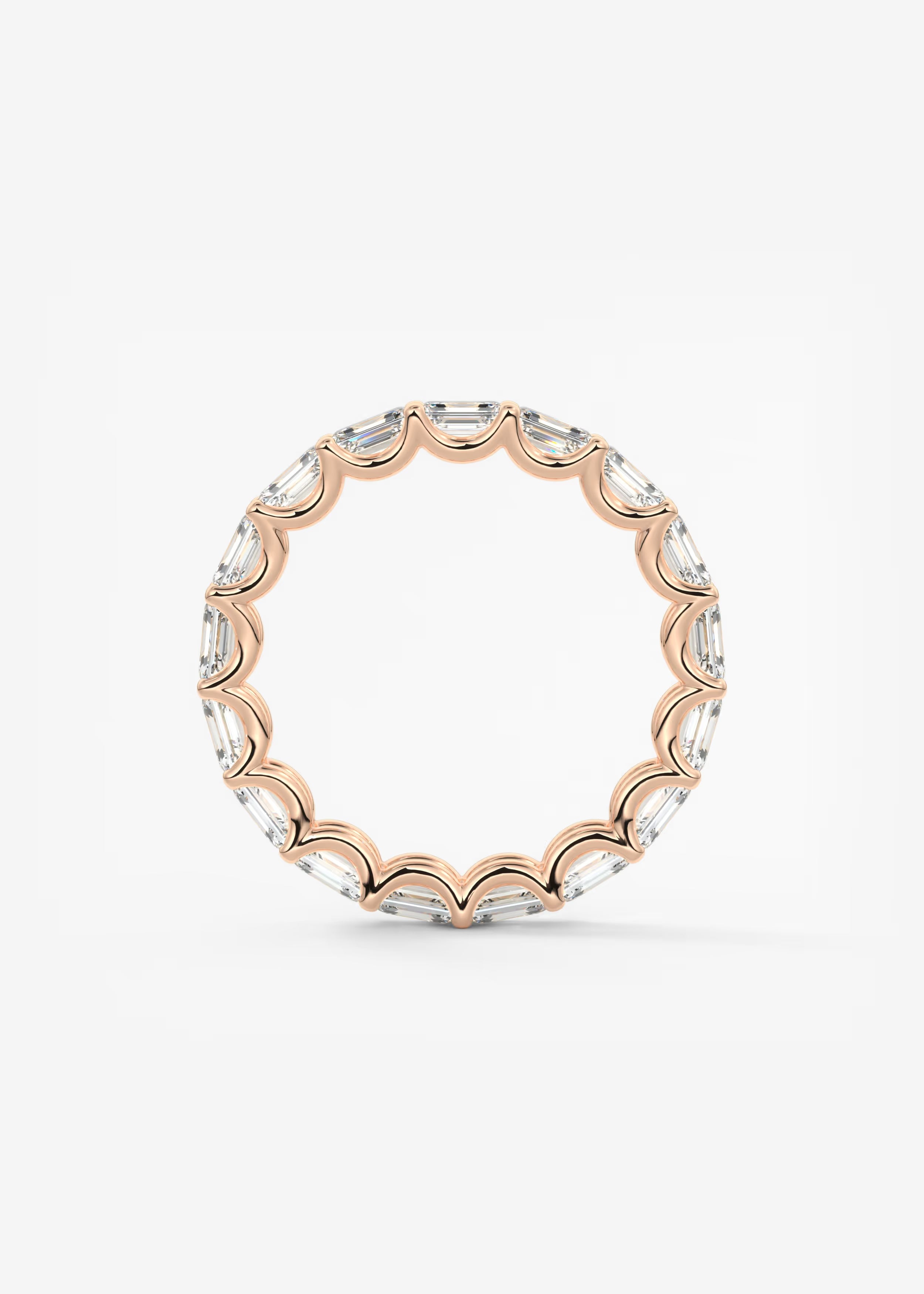 Emerald‑Cut Lab Diamond Full Eternity Band in Gold