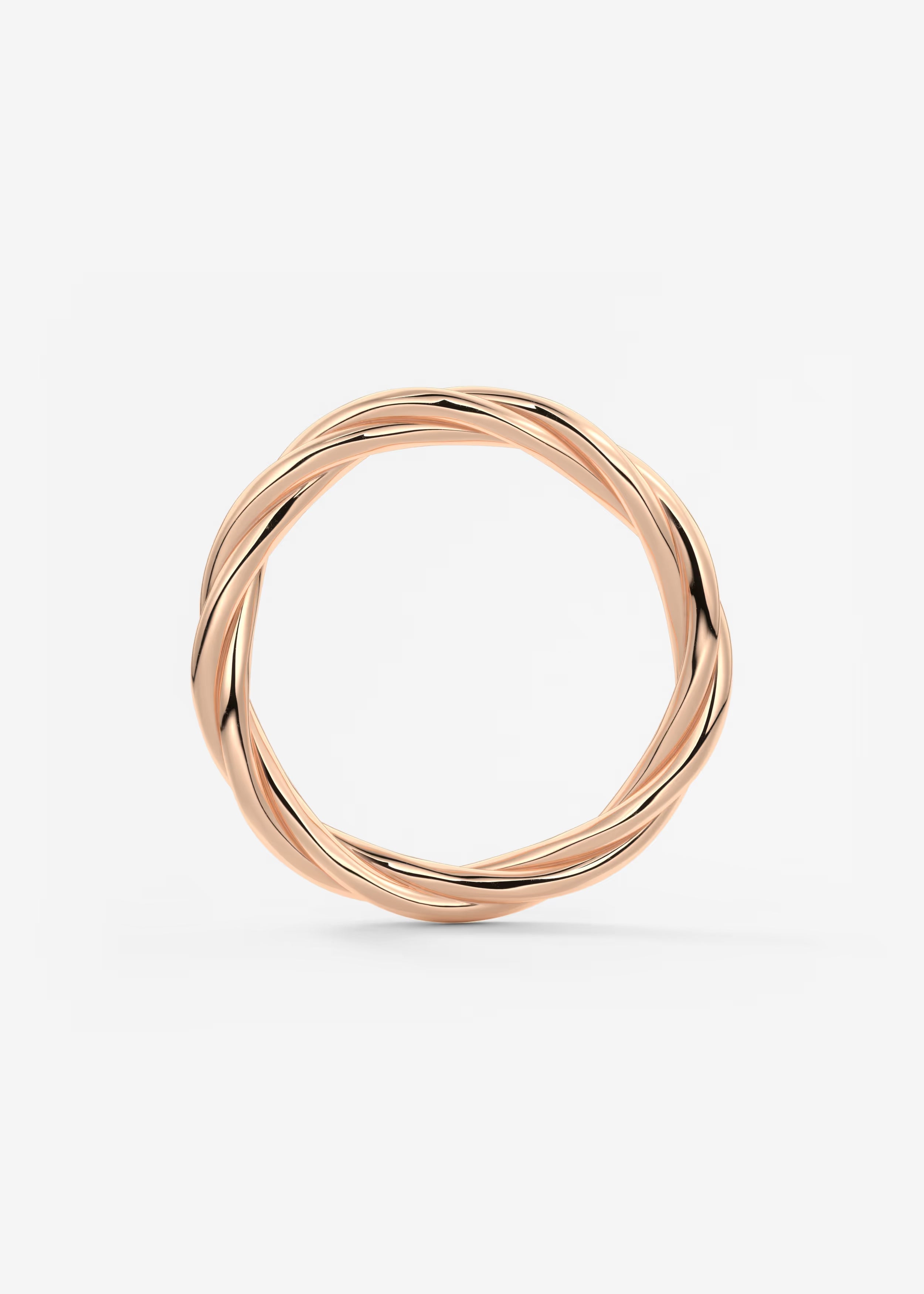 Polished Gold Interwoven Band with Twisted Openwork Design
