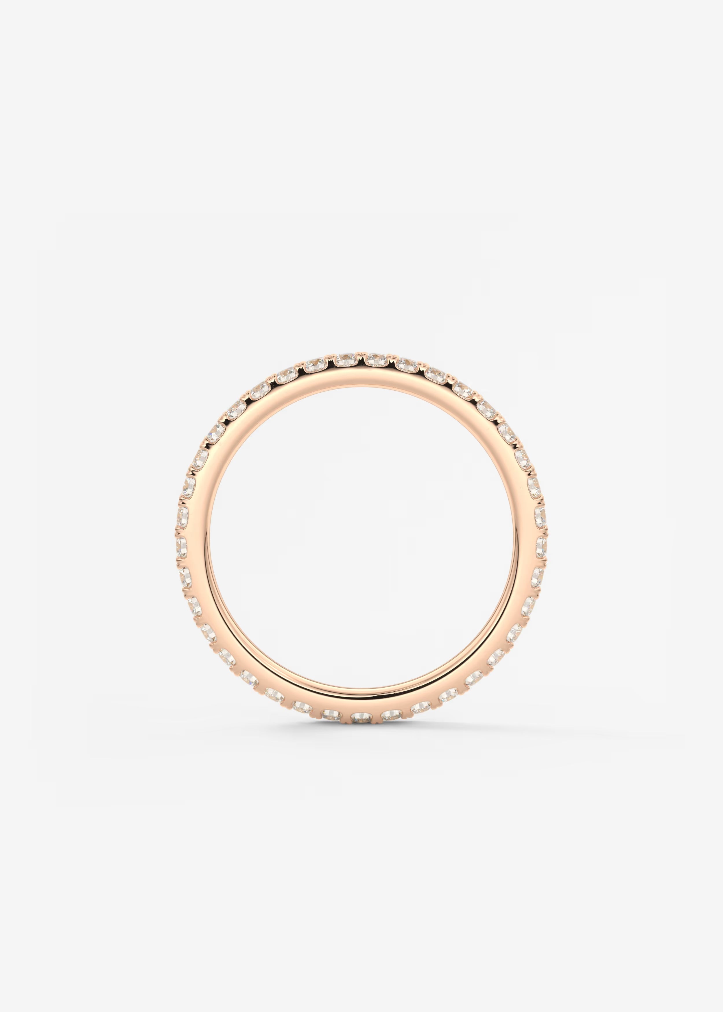 Gold Pavé Eternity Band with Full Circle Lab‑Grown Round Diamonds