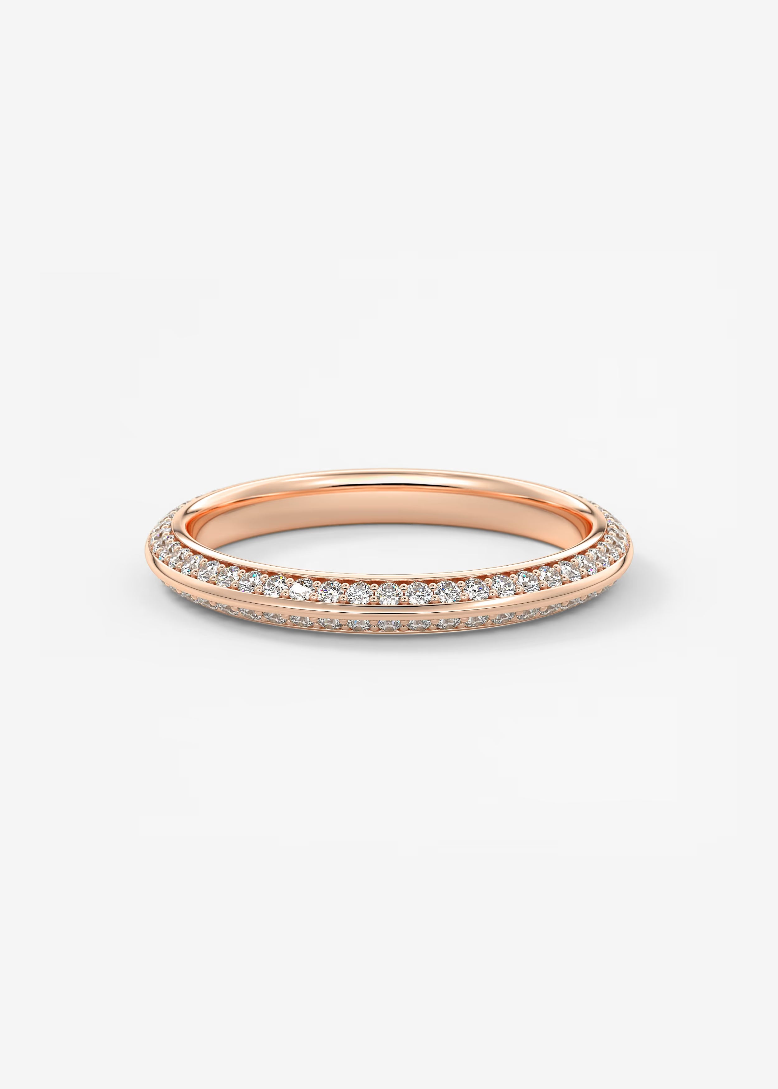 Gold Full Eternity Band with Continuous Pavé‑Set Lab‑Grown Round Diamonds