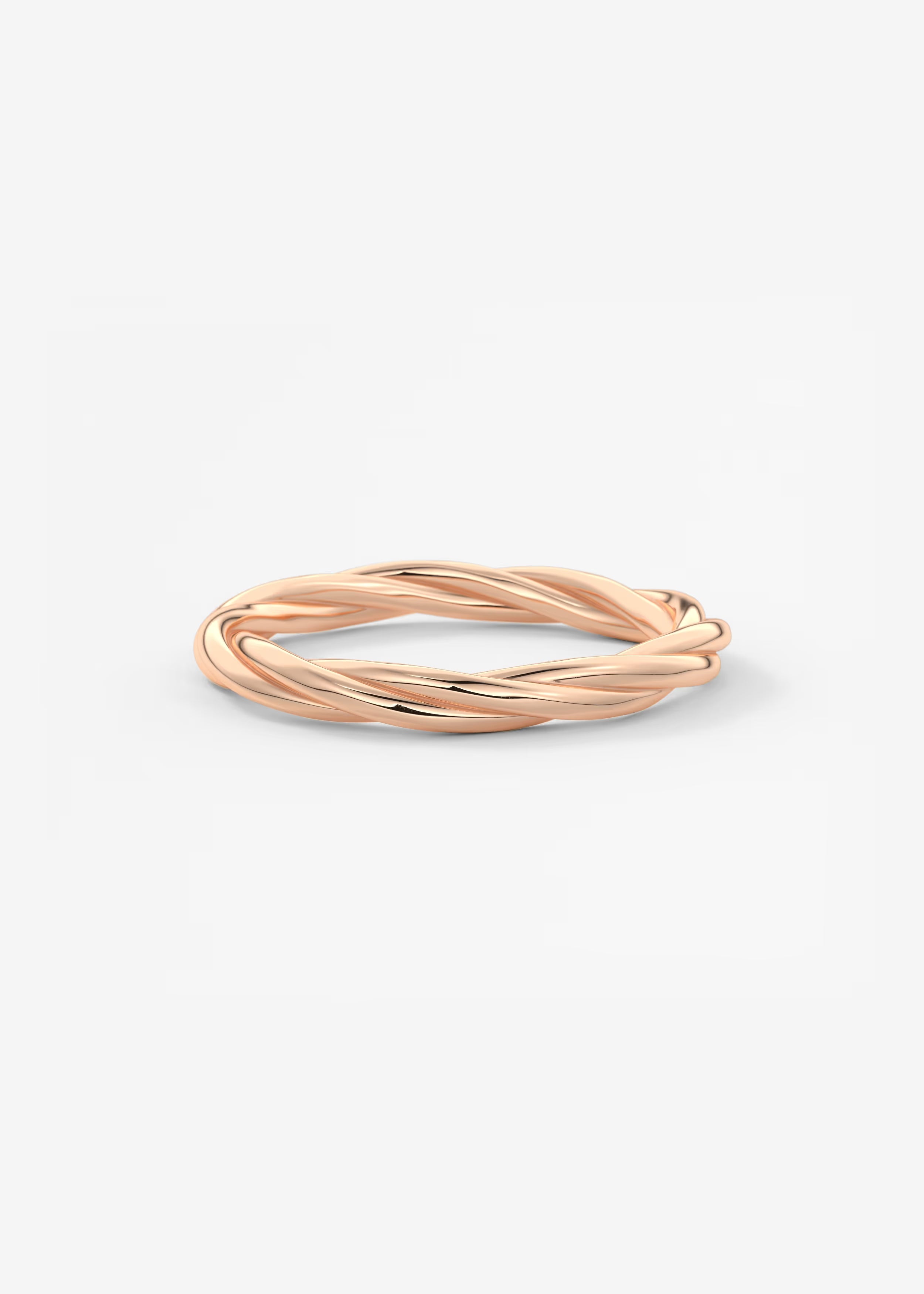 Polished Gold Interwoven Band with Twisted Openwork Design
