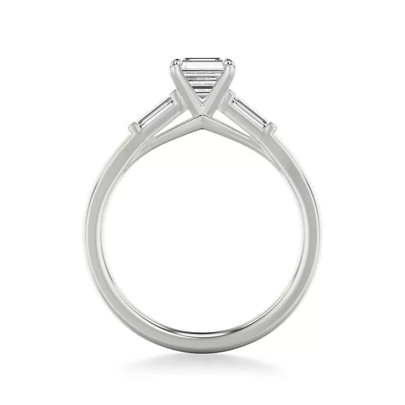 Classic 3-Stone Engagement Asscher Ring