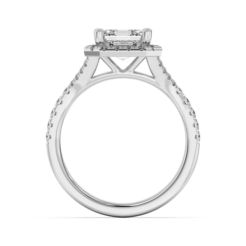 Timeless Halo Asscher Engagement Ring
