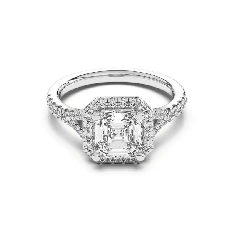 Timeless Halo Asscher Engagement Ring