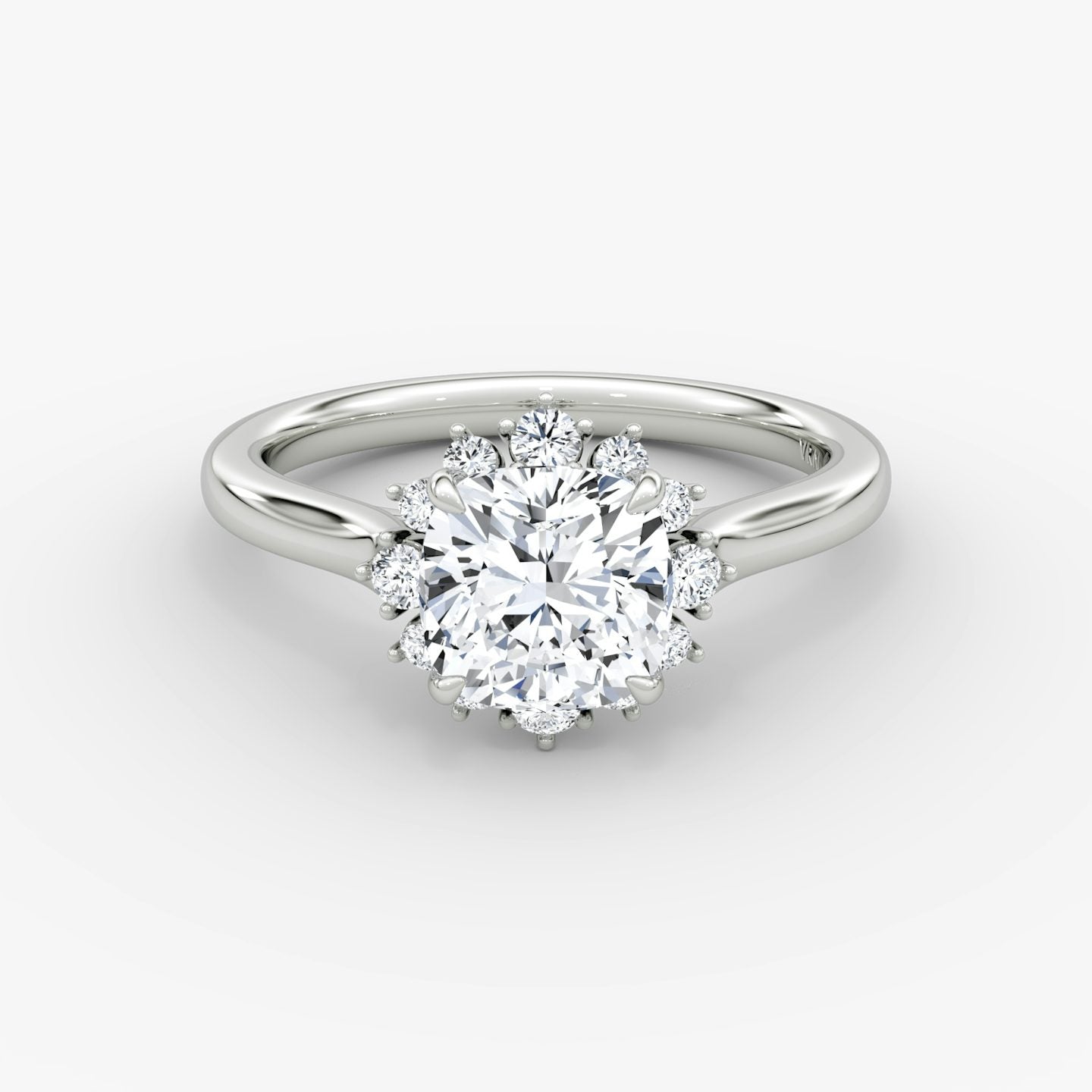 The Aurora Halo Cushion Engagement Ring