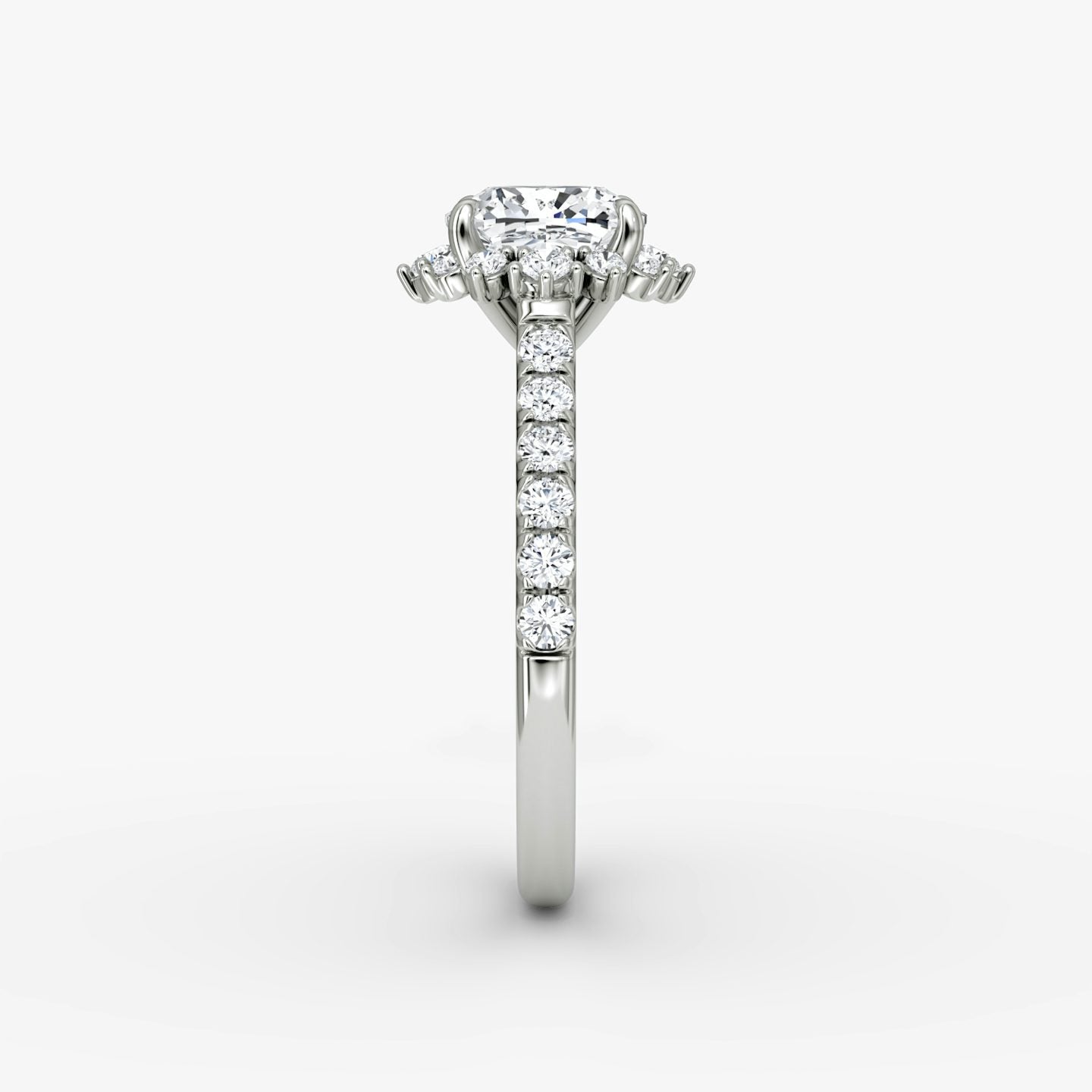 The Aurora Halo Cushion Engagement Ring