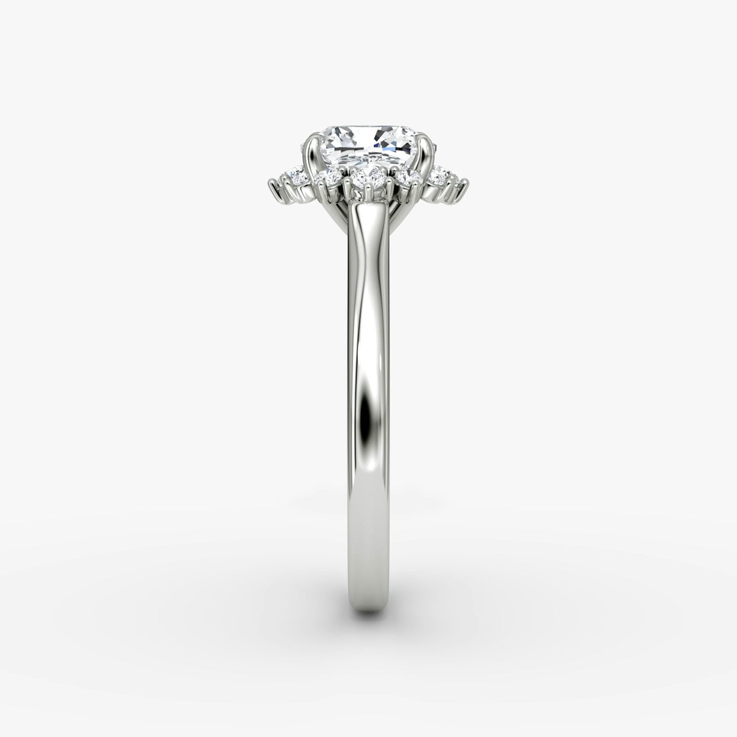 The Aurora Halo Cushion Engagement Ring