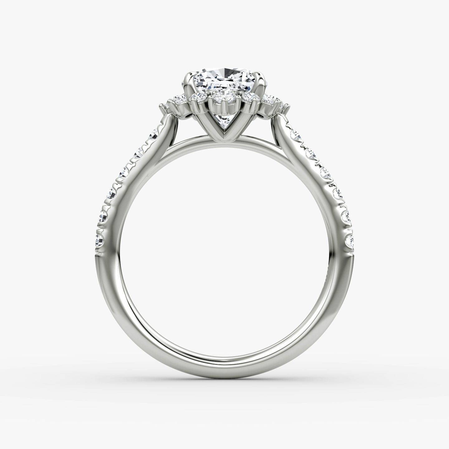 The Aurora Halo Cushion Engagement Ring