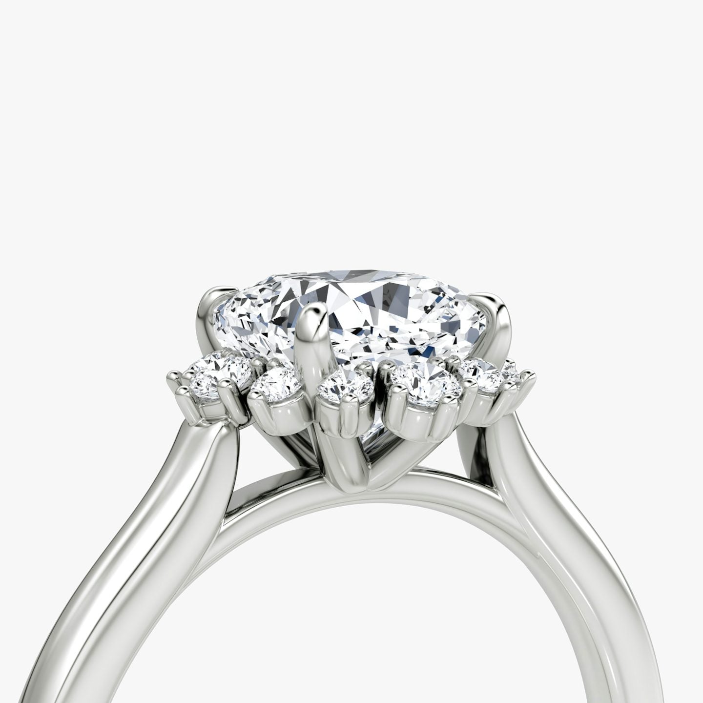 The Aurora Halo Cushion Engagement Ring