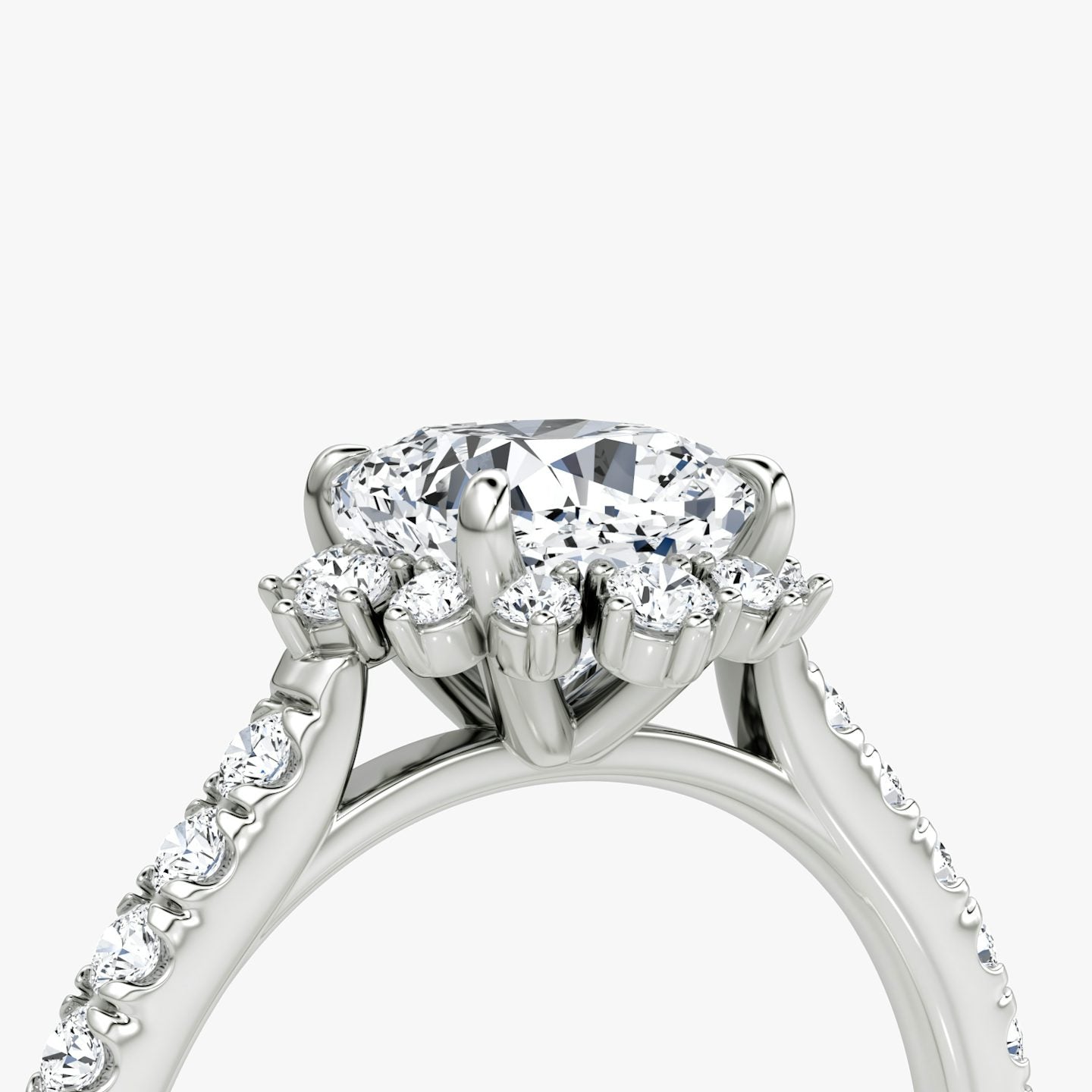 The Aurora Halo Cushion Engagement Ring