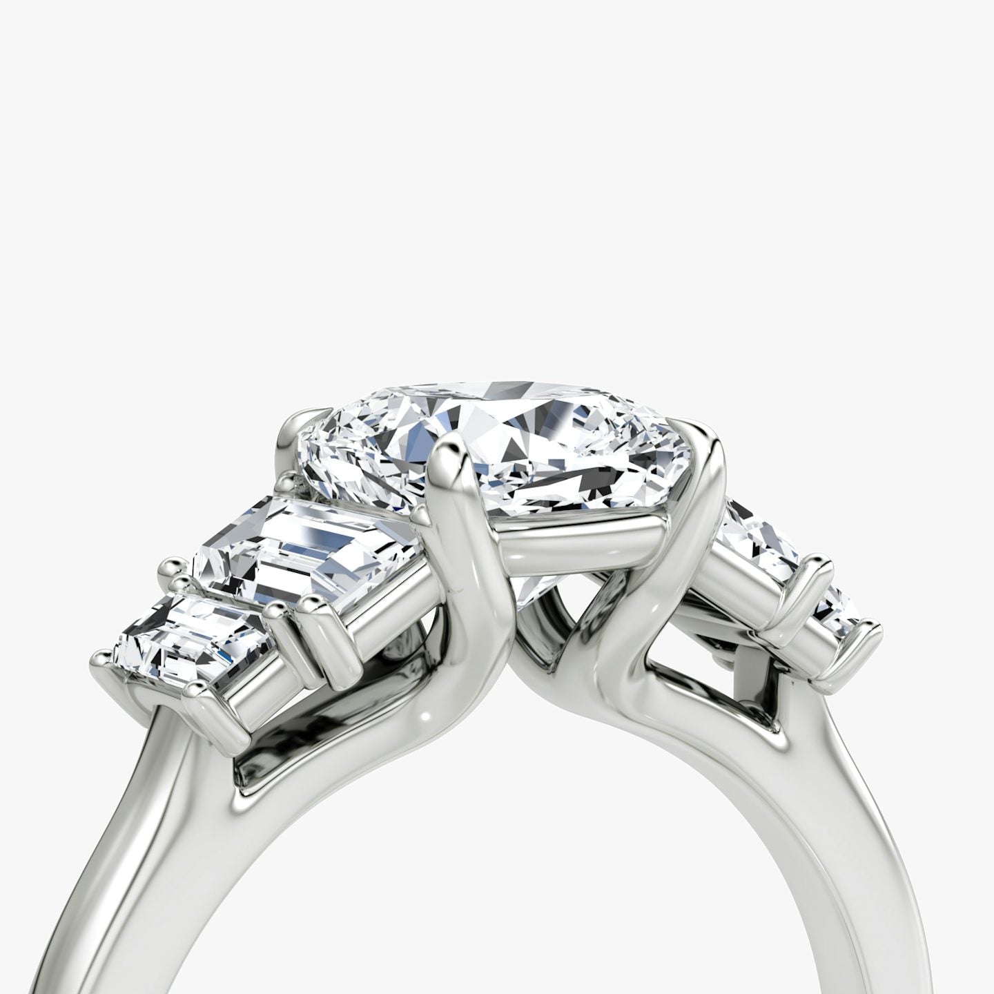 The Five Stone Heirloom Cushion Engagement Ring