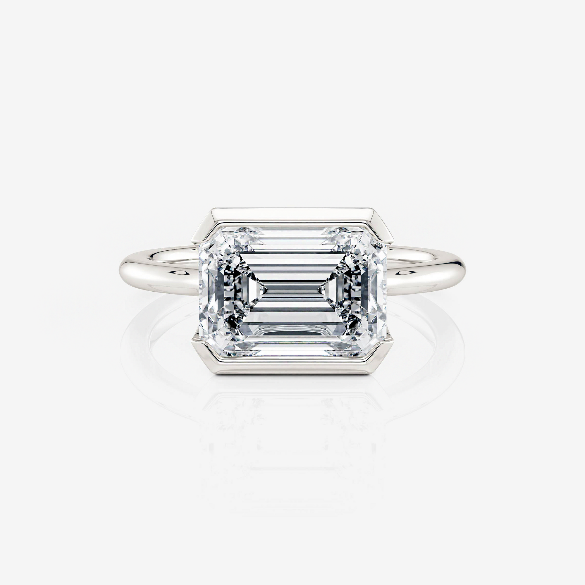 Open Bezel Solitaire Engagement Ring