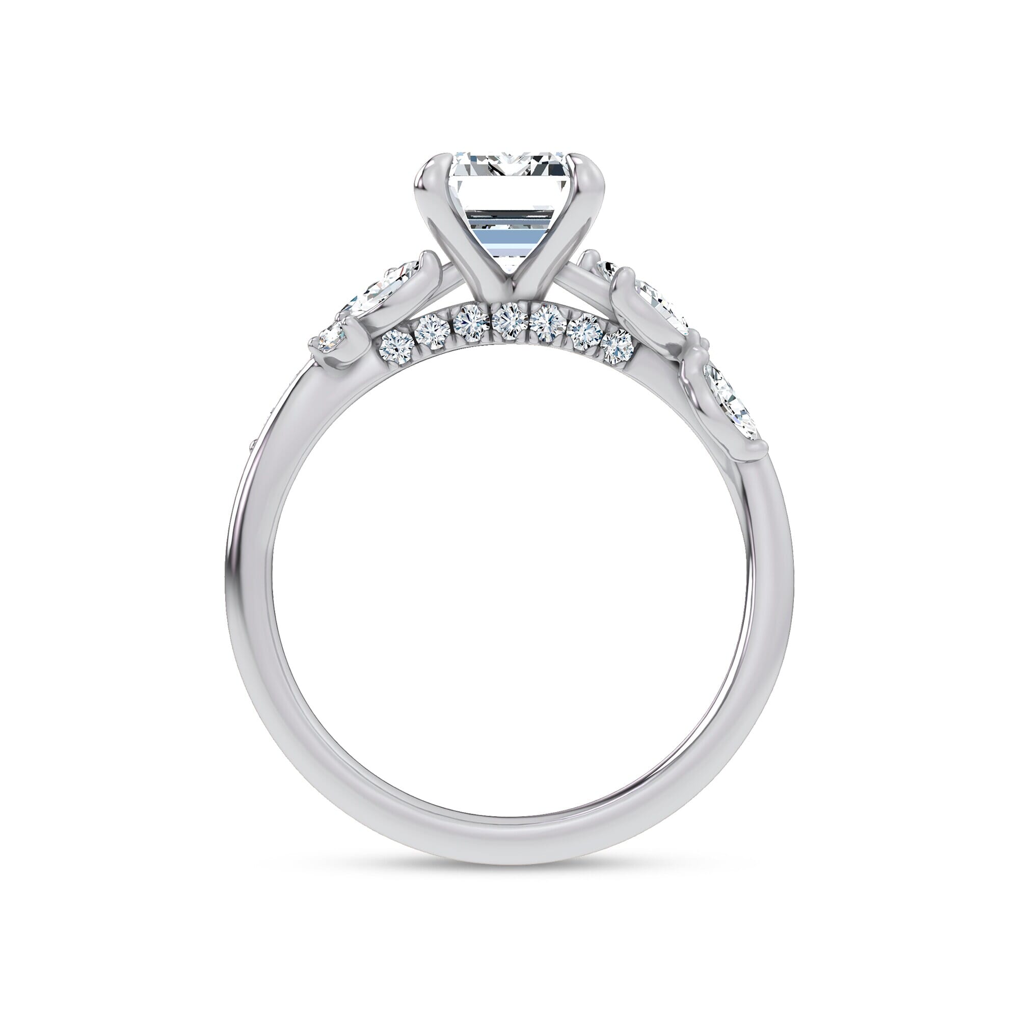 Nature-Inspired Engagement Emerald Ring