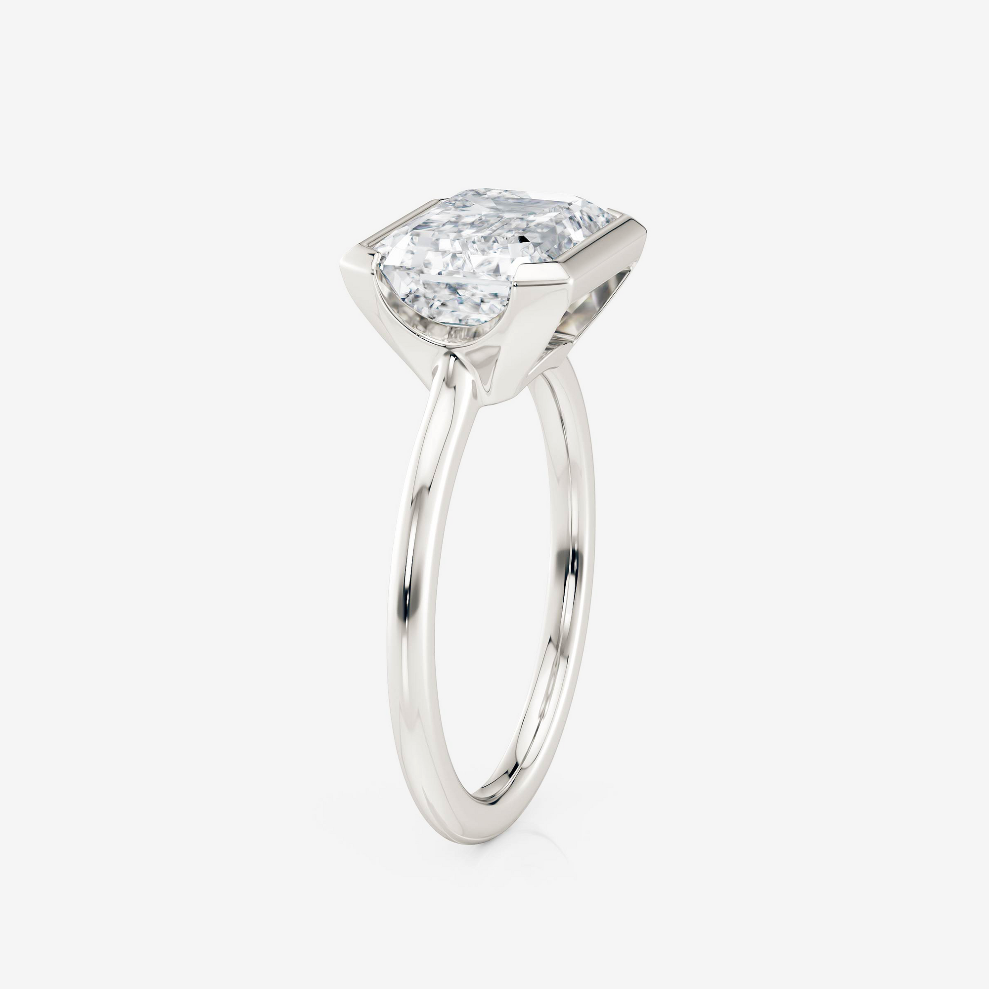 Open Bezel Solitaire Engagement Ring