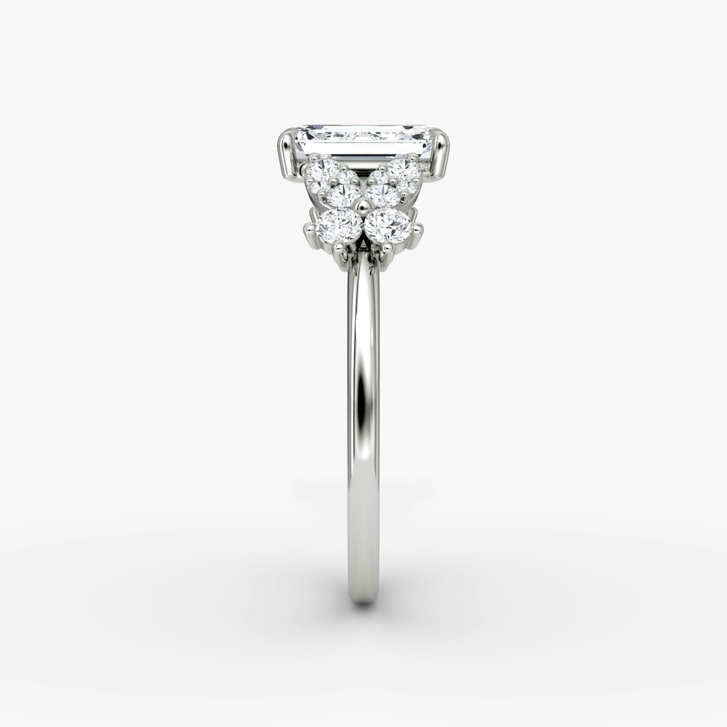 The Signature Floral Emerald Gold Engagement Ring