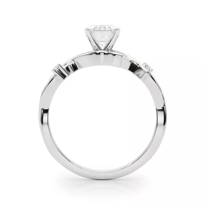 Nature Inspired Emerald Engagement Ring