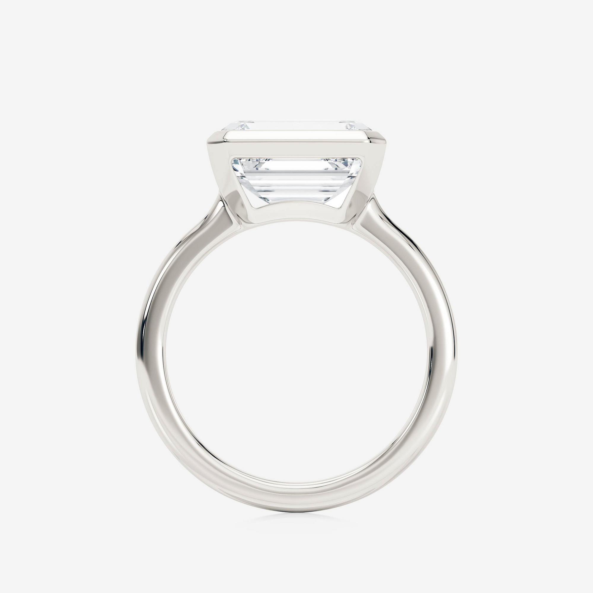 Open Bezel Solitaire Engagement Ring