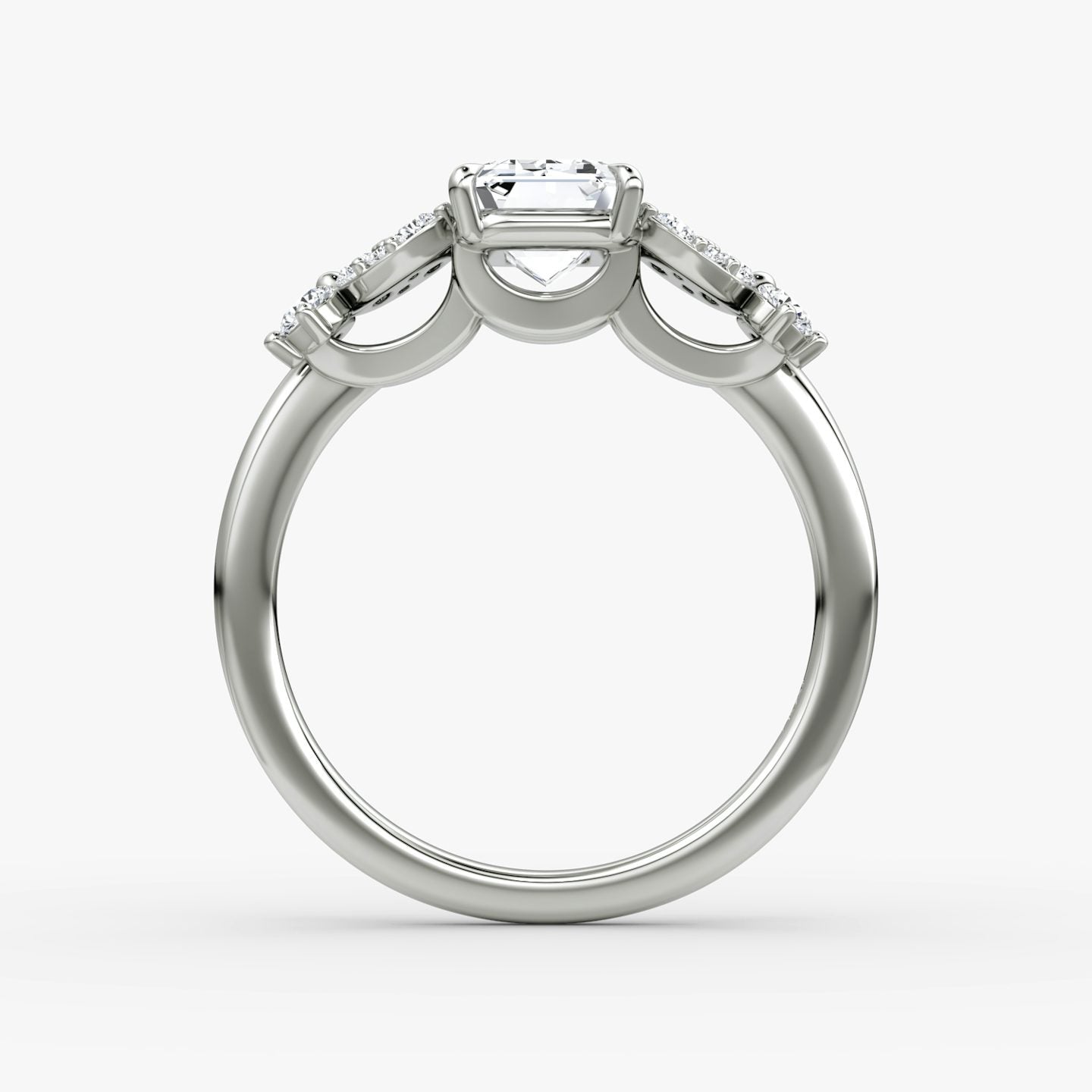 The Signature Floral Emerald Gold Engagement Ring