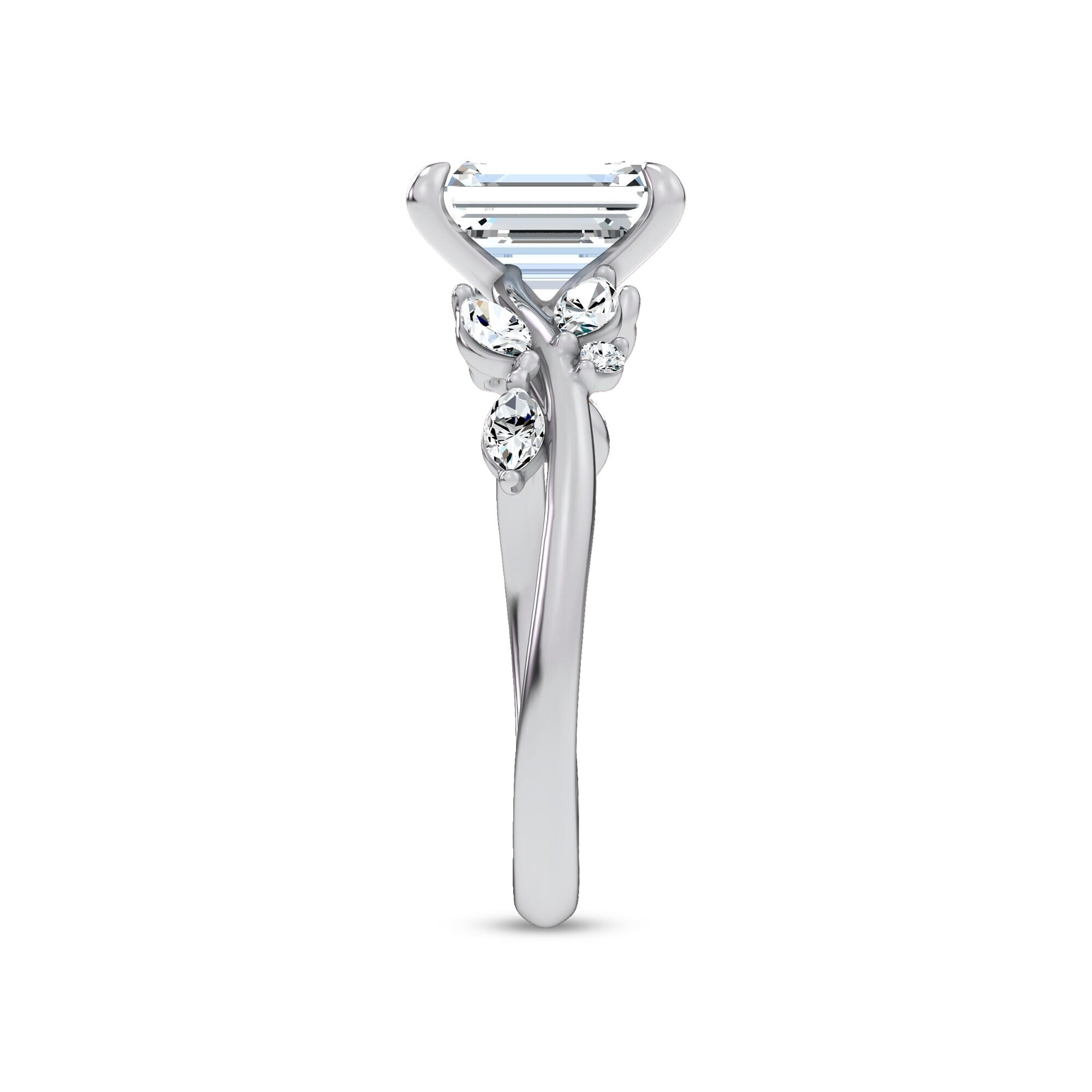 Nature-Inspired Engagement Emerald Ring