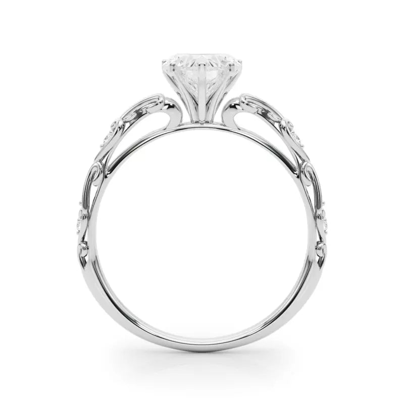 Vintage Inspired Heart Engagement Ring