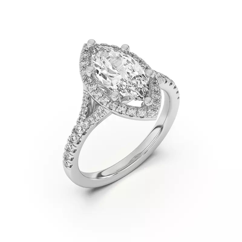 Timeless Halo Marquise Engagement Ring