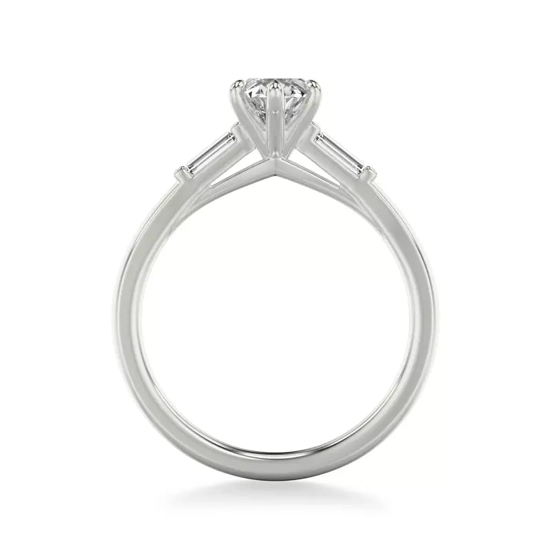 Classic 3-Stone Engagement Marquise Ring