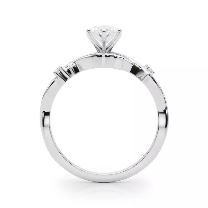 Nature Inspired Marquise Engagement Ring