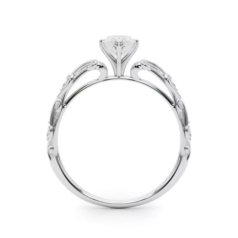 Vintage Inspired Marquise Engagement Ring