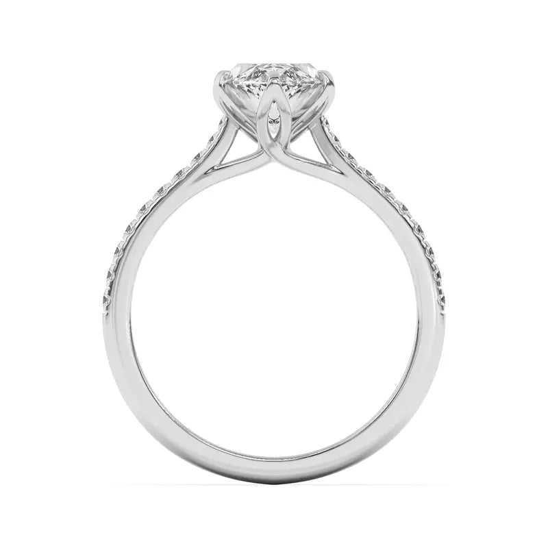 Tulip Inspired 6 Prong Marquise Engagement Ring