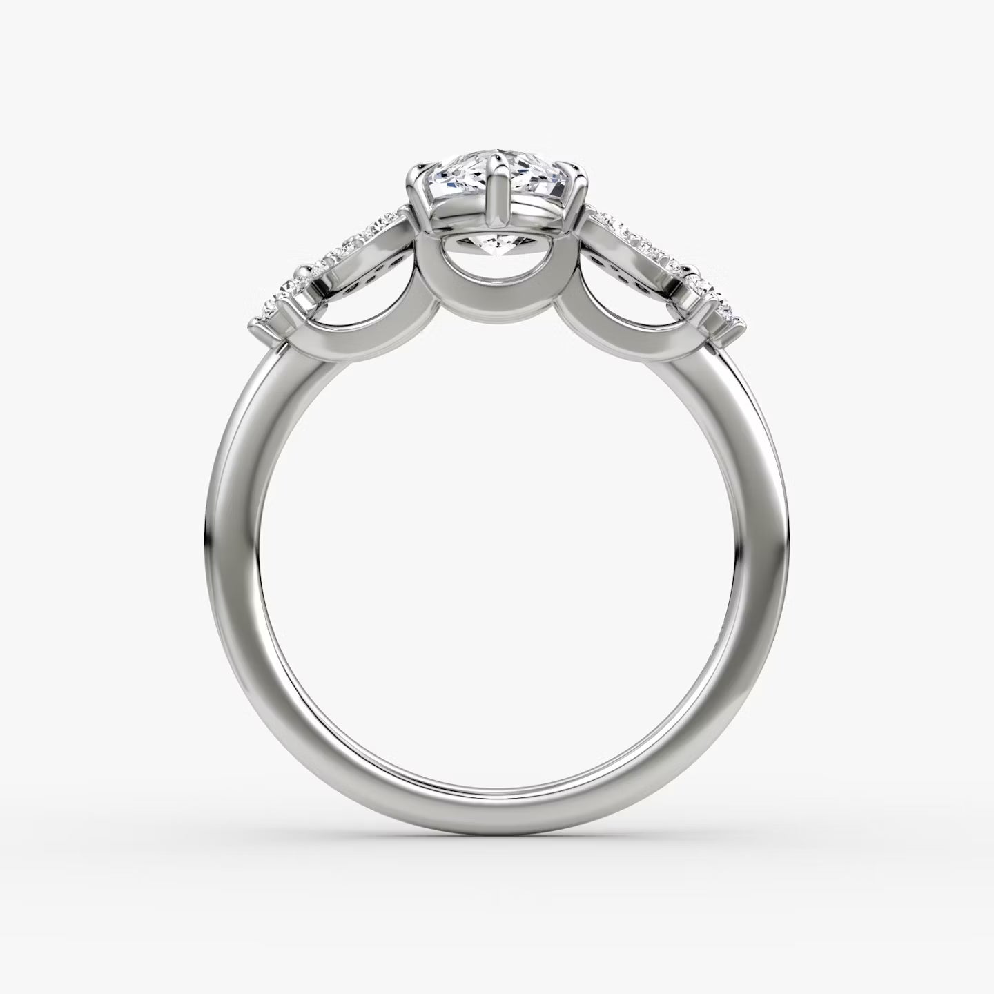 The Signature Floral Marquise Gold Engagement Ring
