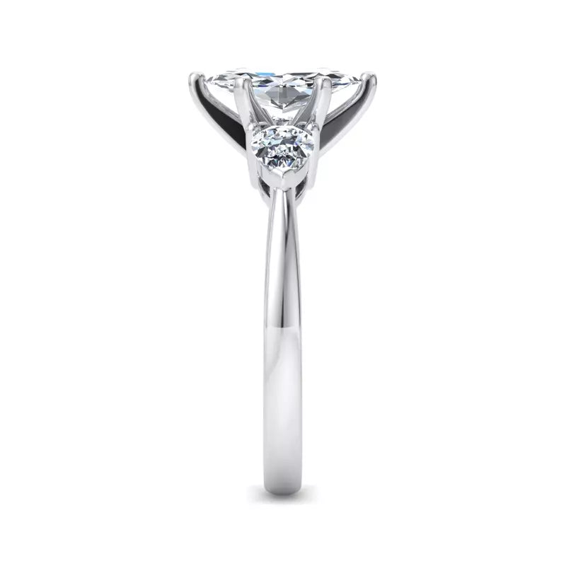 Three-Stone Lab Marquise Engagement Ring