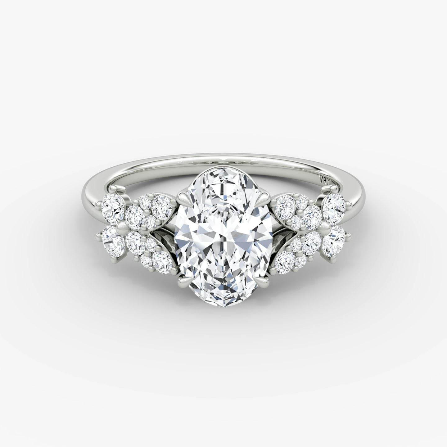 The Signature Floral Oval Gold Engagement Ring