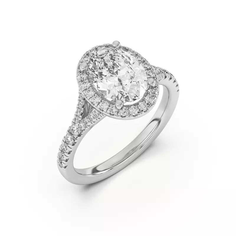 Timeless Halo Oval Engagement Ring