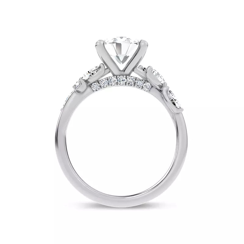 Nature-Inspired Engagement Oval Ring