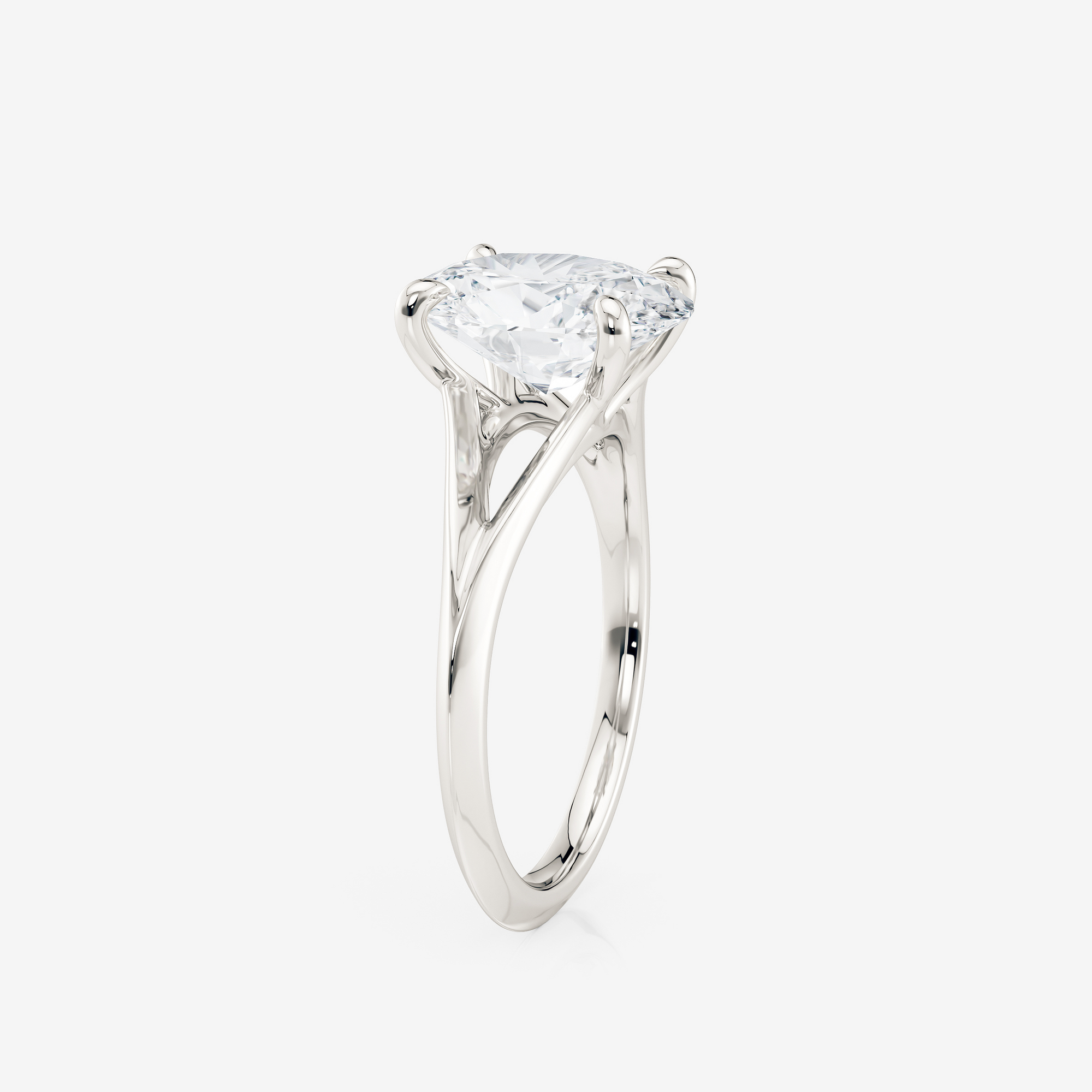 Split Shank Solitaire Engagement Ring