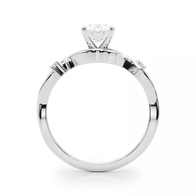 Nature Inspired Oval Engagement Ring