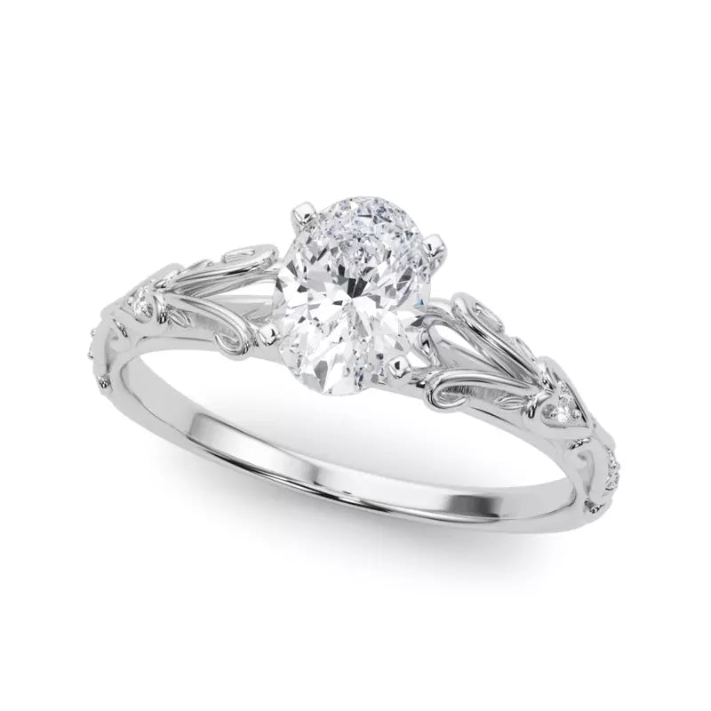 Vintage Inspired Oval Engagement Ring