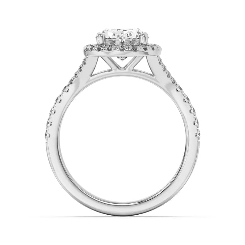 Timeless Halo Oval Engagement Ring